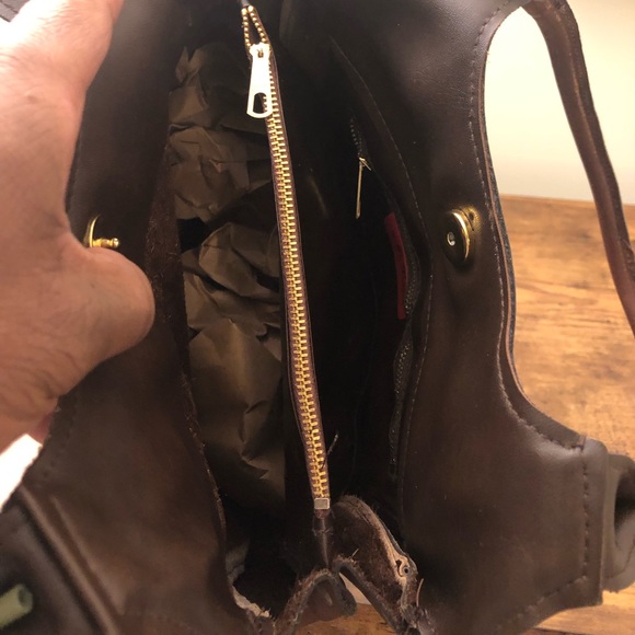 Mr. Ralph Brown Leather Handbag - Picture 3 of 4